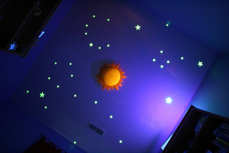 Glow-in-the-Dark Stars: DIY Galaxy Ceiling