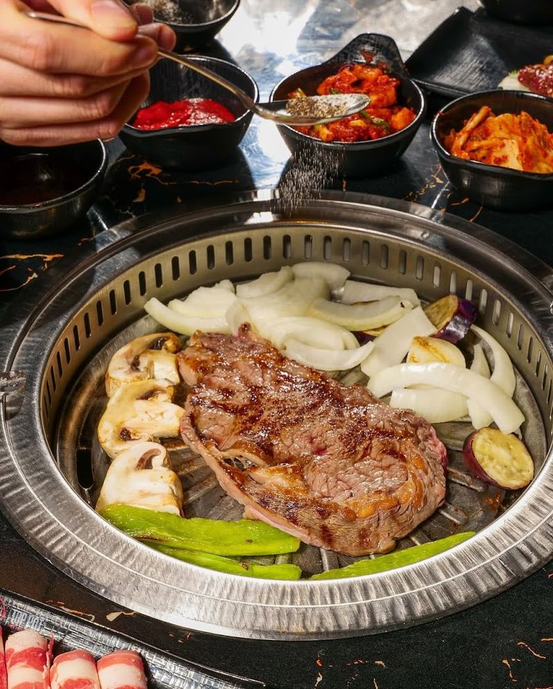 The Korean BBQ Grill Side of the Table