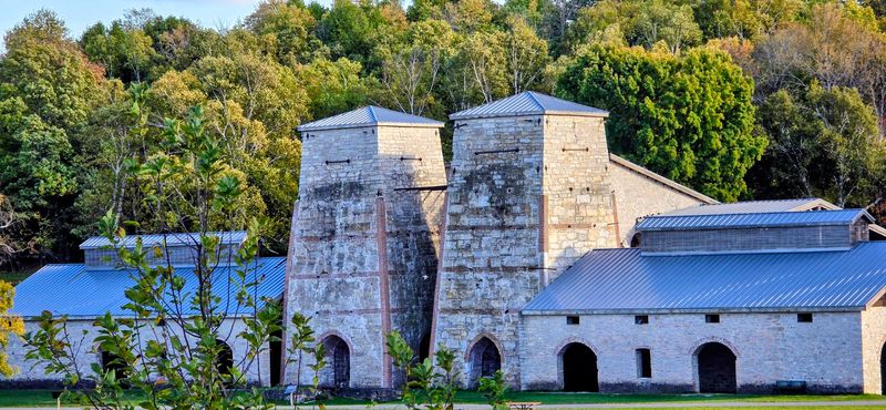 The Twin Blast Furnaces Still Dominate the Site