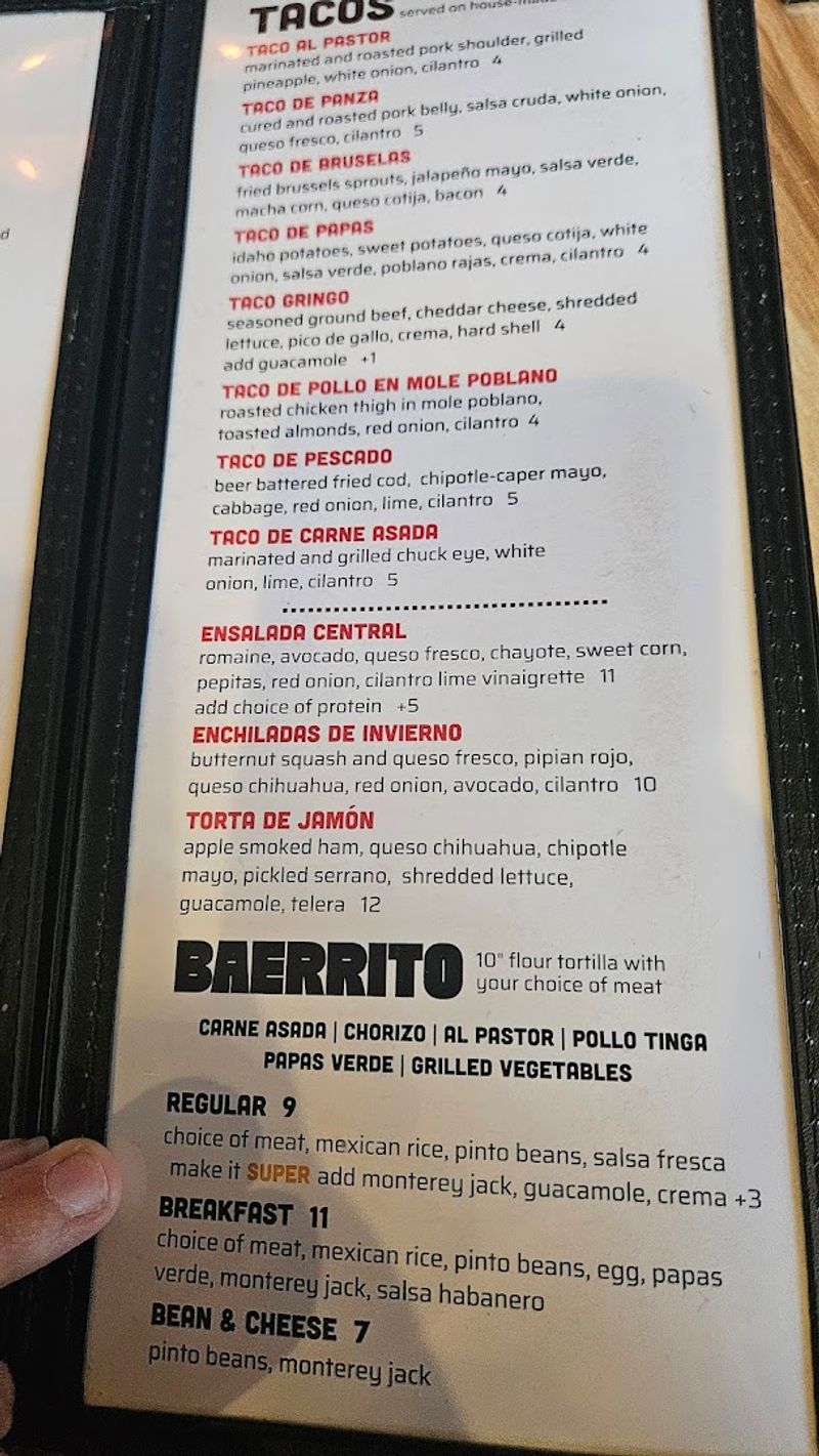 What the Menu Actually Looks Like Up Close