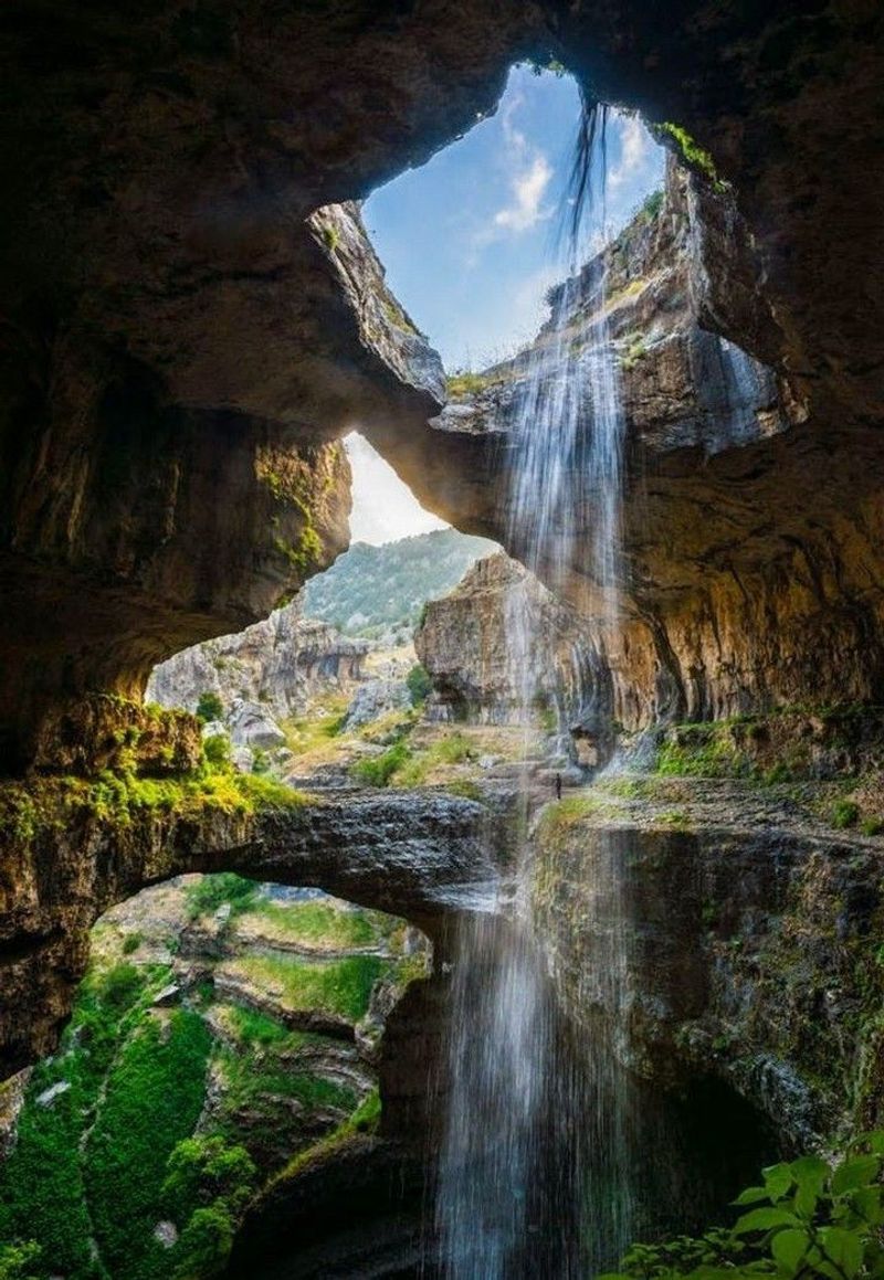 Baatara Gorge Waterfall, Lebanon - A Hole Through Time