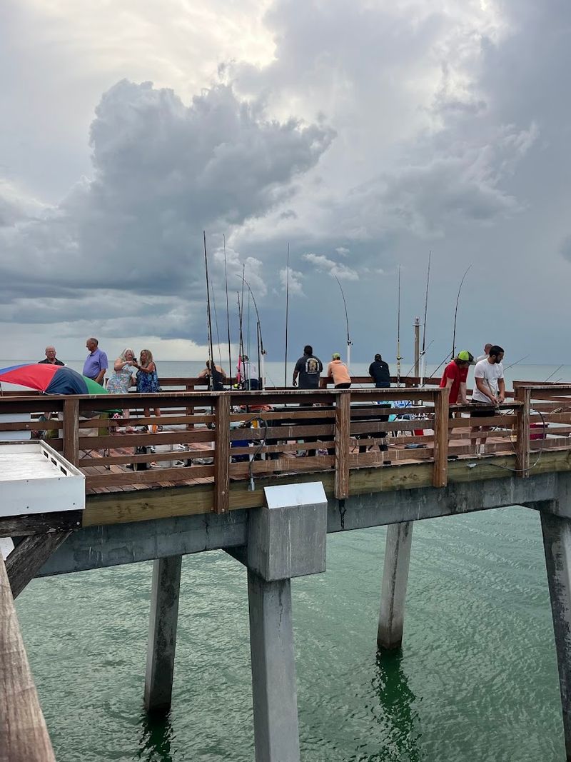 Fishing from the Pier Right Next Door