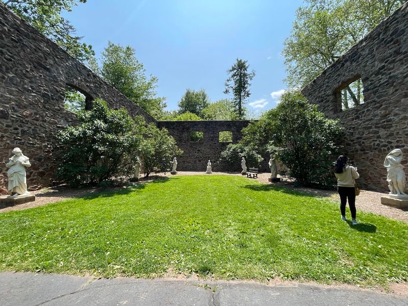 The Sycamore Walk, Stone Walls, and Sculpture Garden Details