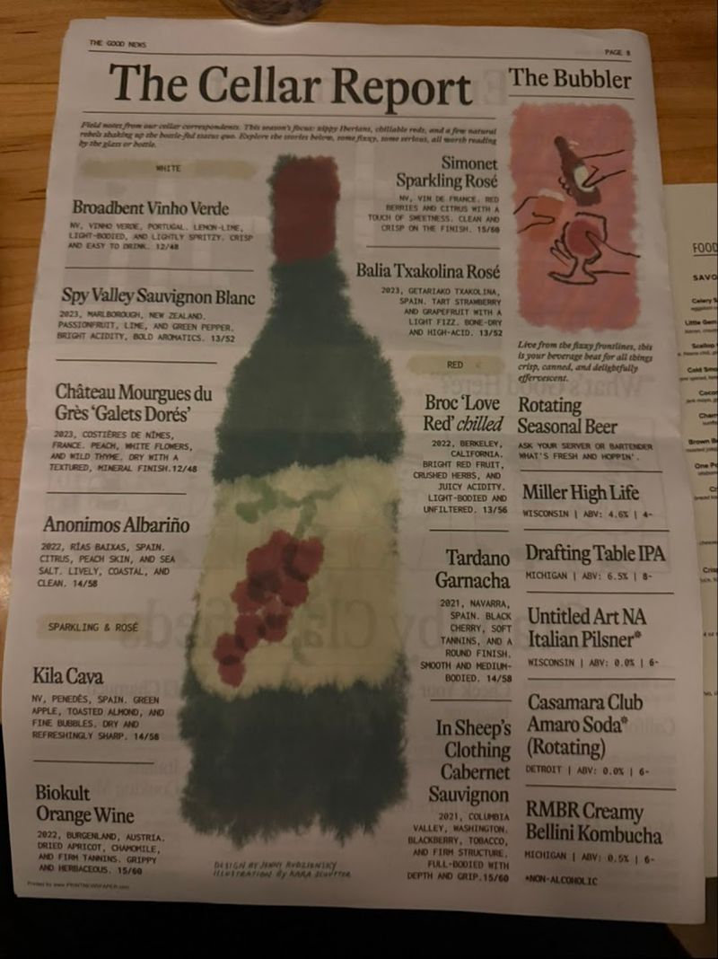 The Newspaper Menu: A Quirky Detail That Actually Means Something