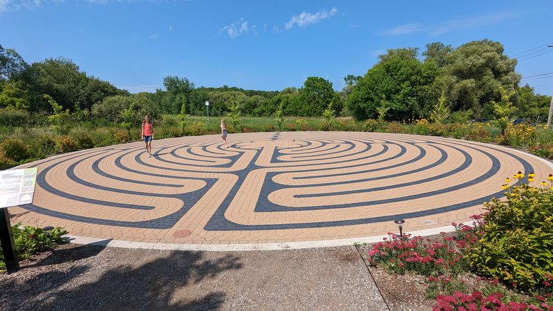 The Brick Labyrinth Near the Parking Lot