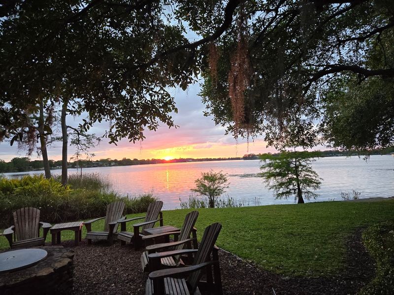 The Outdoor Pier and Lakeside Seating Area