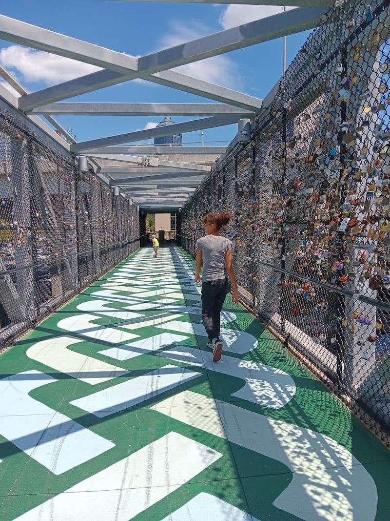 Love Locks on the Bridge Rails