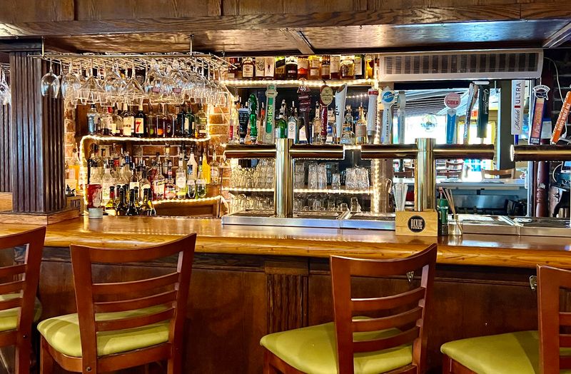 Indoor Bars Connected by a Barn Door