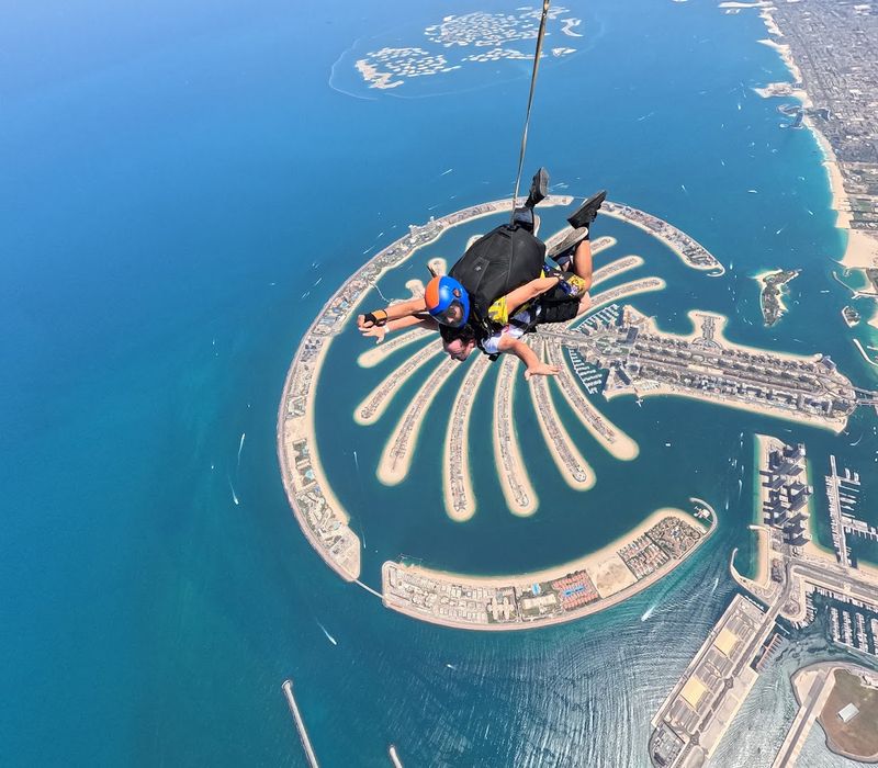 Skydiving Over Dubai, UAE