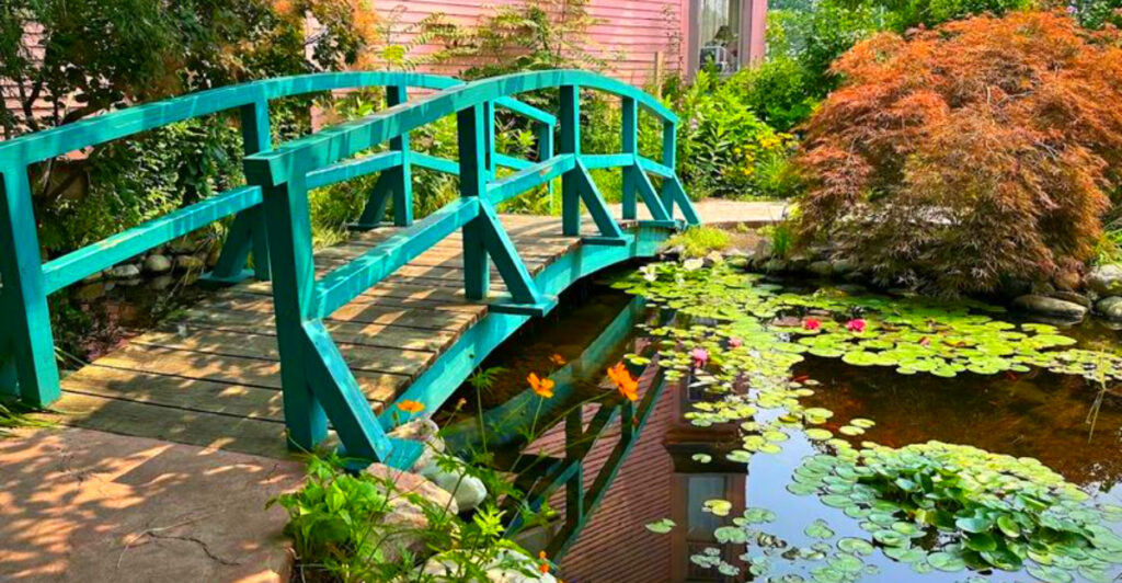 This Hidden Michigan Garden Has a Monet-Style Bridge, Water Lilies, and Goldfish
