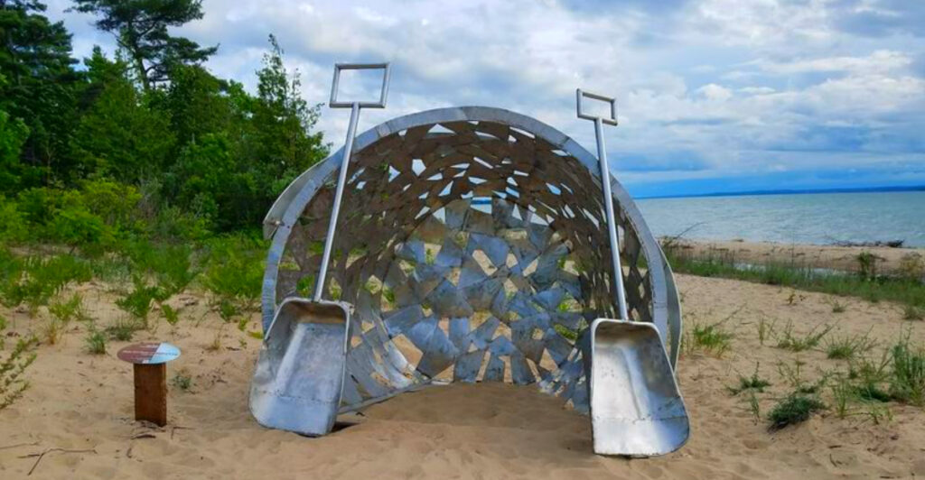 This Hidden Michigan Park Has a Beach, 40 Sculptures, and Some of the Best Rock Hunting Around