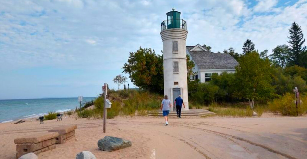 This Tiny Lighthouse Near Sleeping Bear Dunes Delivers Unreal Sunsets and Lake Michigan Views