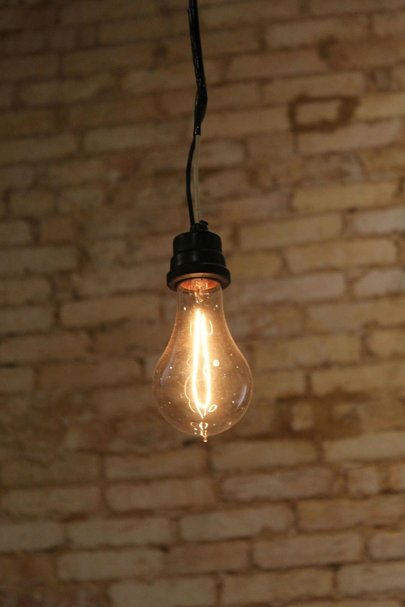 Bare Exposed Light Bulbs in Utility Areas