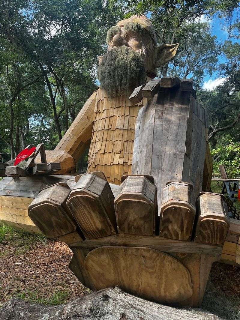 The 17-Foot Wooden Gnome by Thomas Dambo