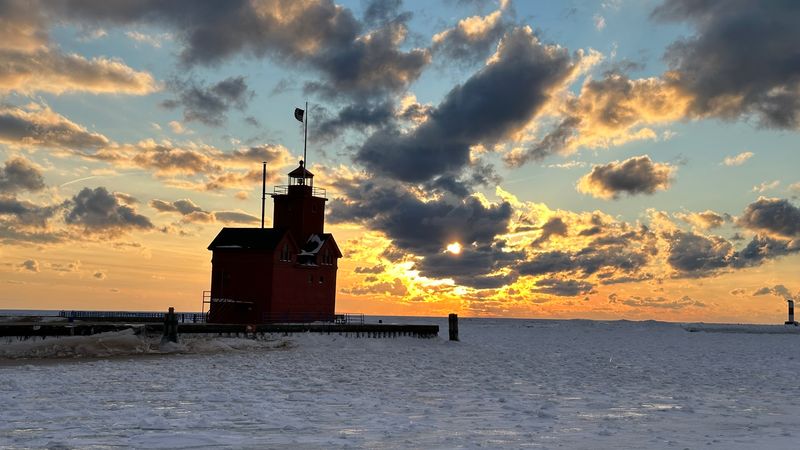 The Story Behind That Bold Red Lighthouse