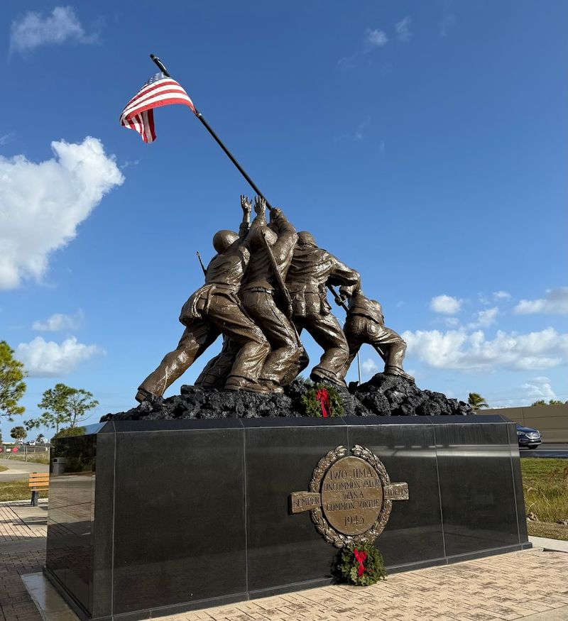 The Veterans Memorials at the Park Entrance