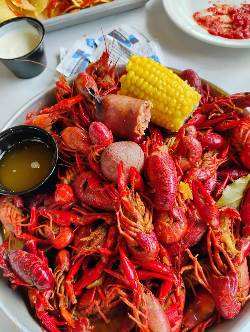 Catfish, Blue Crab, and Crawfish Nachos