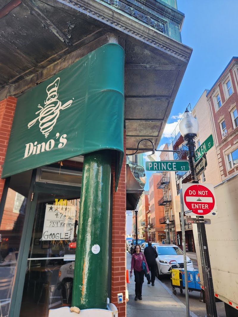 Dino's Cafe in the North End Boston