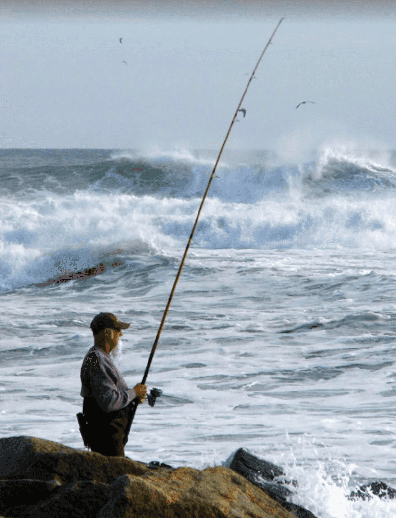 Fishing Along the Atlantic at the Point Fishing Along the Atlantic at the Point
