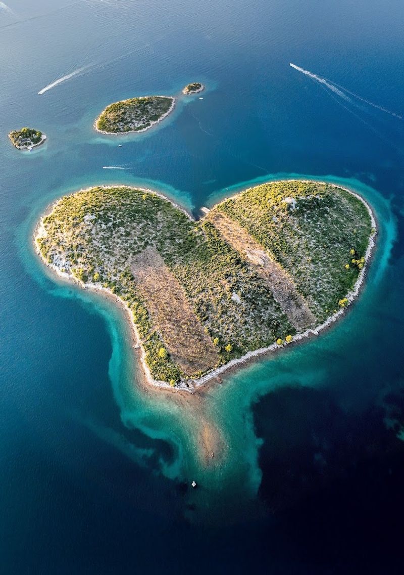 Galešnjak, the Heart-Shaped Island