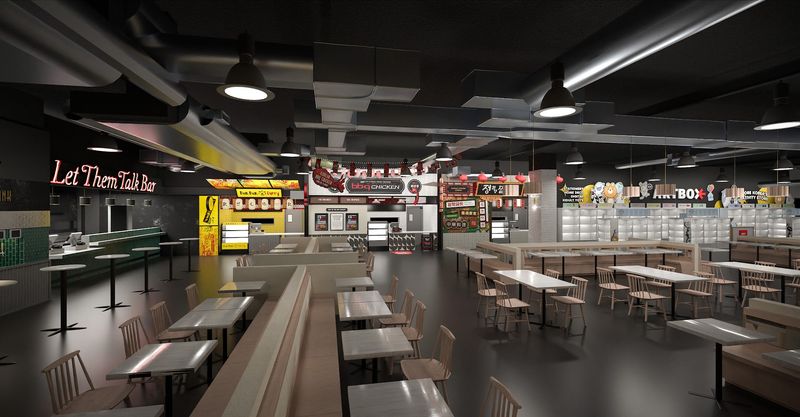 H Mart Food Hall: Market Eatery, American Dream, East Rutherford, New Jersey