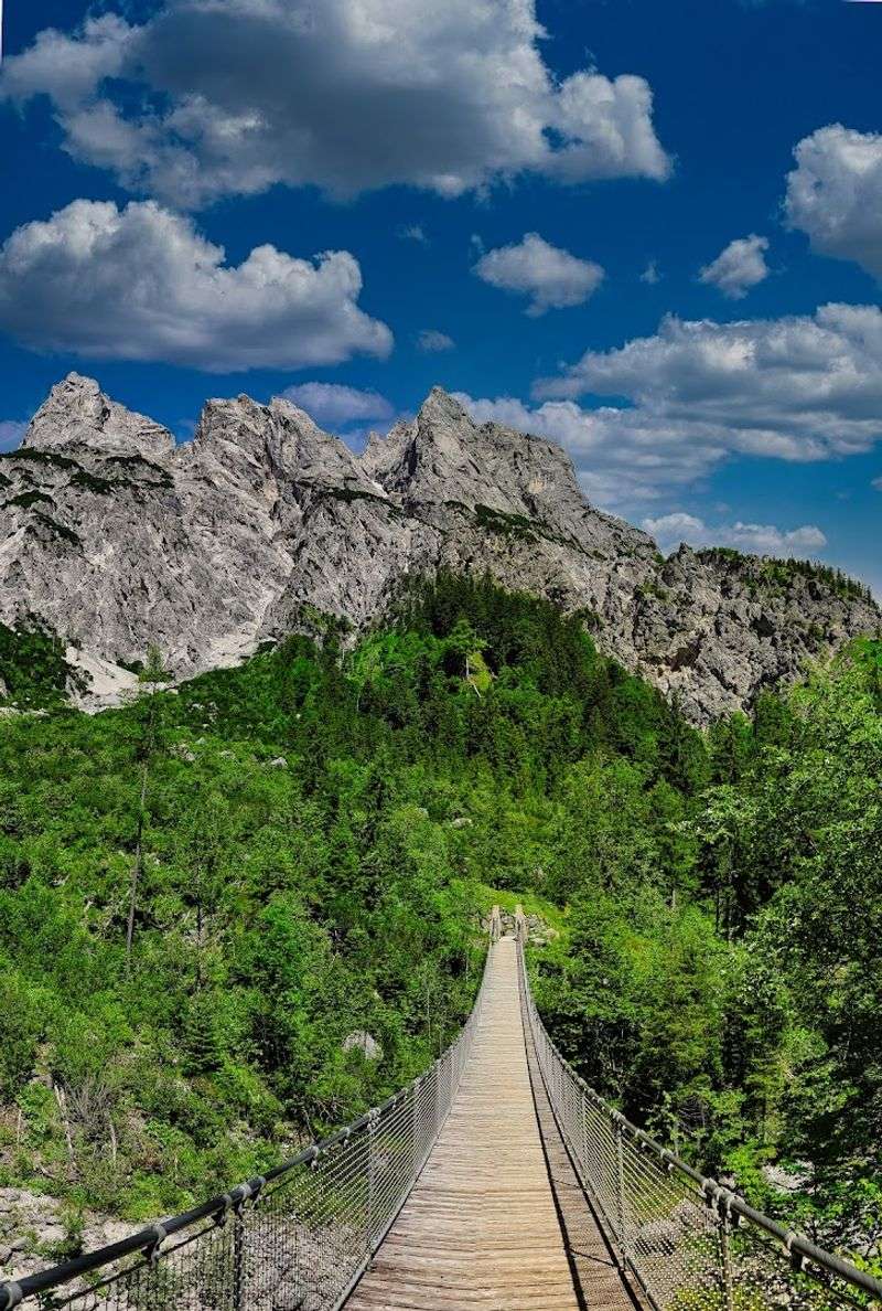 Klausbach Valley Suspension Bridge, Ramsau bei Berchtesgaden, Bavaria Klausbach Valley Suspension Bridge, Ramsau bei Berchtesgaden, Bavaria