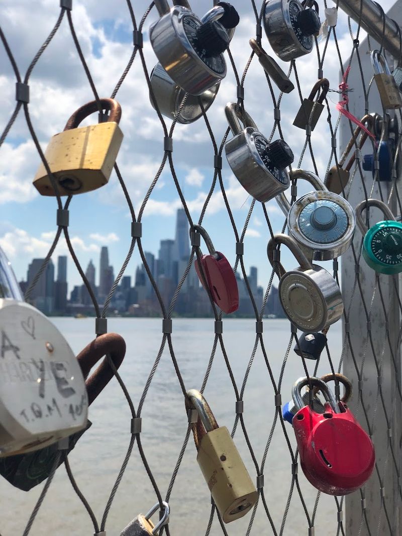 Love Locks on the Fence Rails