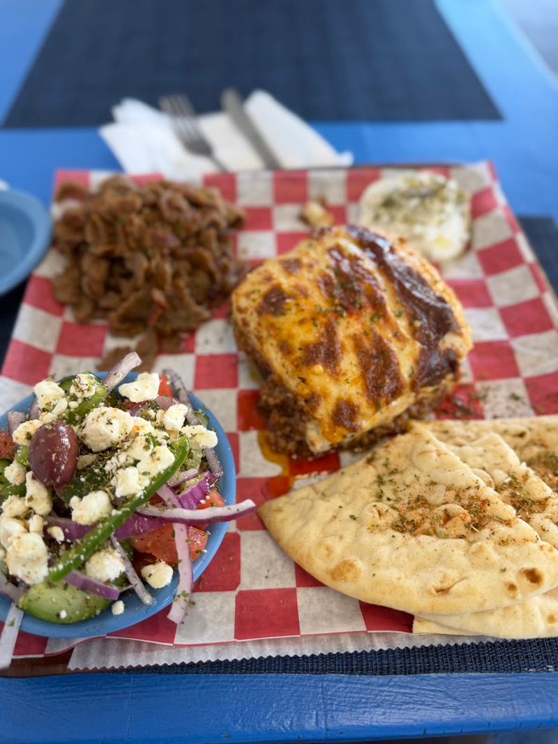 Meatball Pita and Moussaka