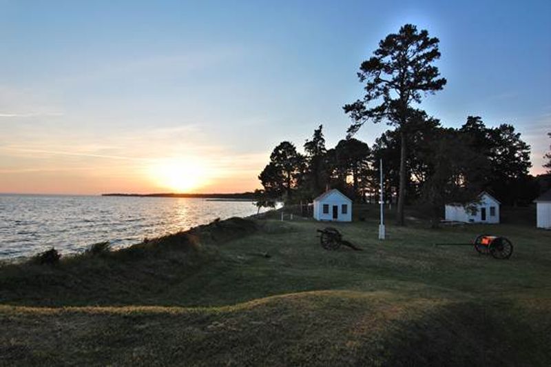 Point Lookout Civil War Ruins in Scotland, Maryland Point Lookout Civil War Ruins in Scotland, Maryland