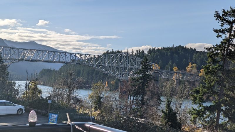 The Bridge of the Gods Looming Just Upstream The Bridge of the Gods Looming Just Upstream