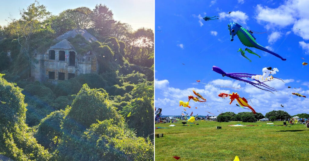 The Coastal Rhode Island Park With Mansion Ruins, Wild Winds, and Views People Can’t Stop Filming