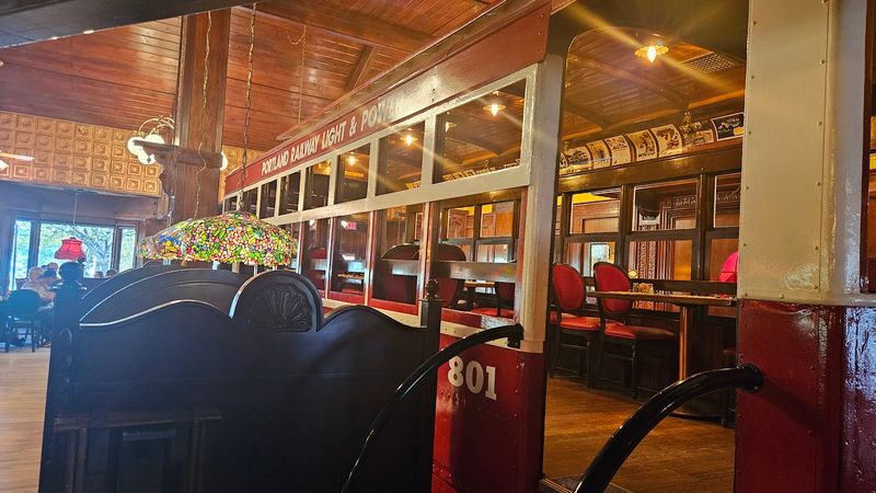 The Iconic Vintage Trolley Car Inside the Dining Room The Iconic Vintage Trolley Car Inside the Dining Room