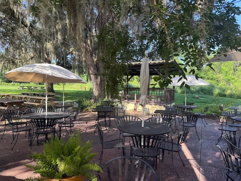 The Outdoor Biergarten Seating Area