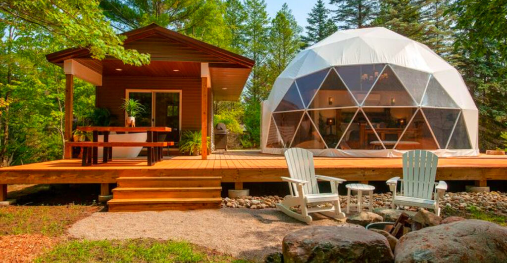 These Michigan Glamping Spots Come With Hot Tubs, Cozy Cabins, and Views That Ruin Regular Camping