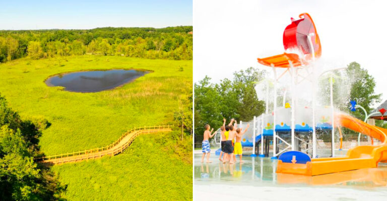 This 360-Acre Park Near Ann Arbor Has a Swim Lake, Trails, and a Water Park All in One Spot