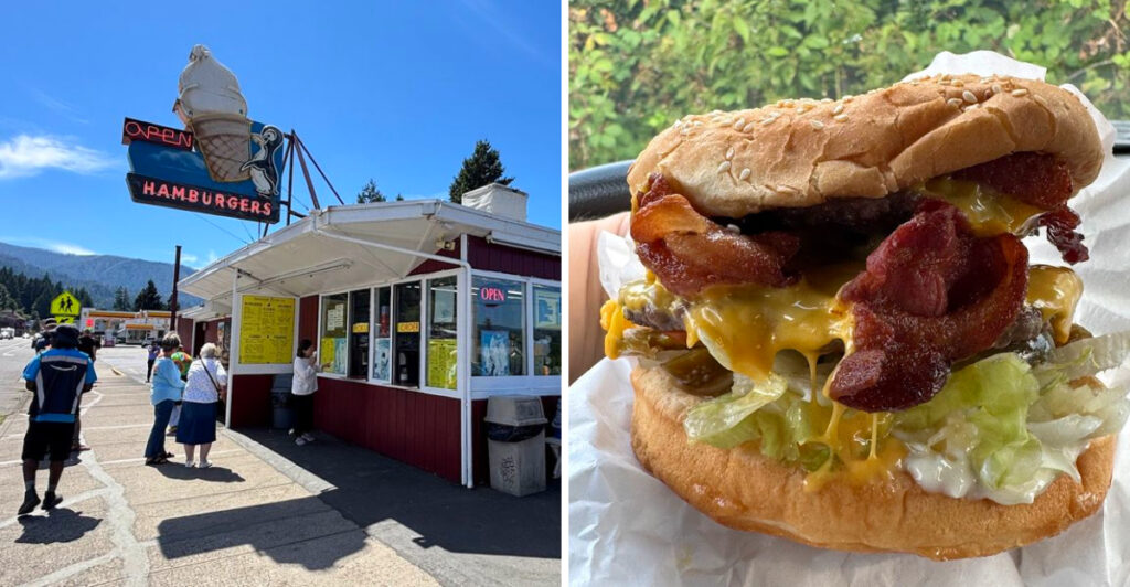 This Classic Oregon Drive-In Serves Sky-High Ice Cream Cones and Burgers Locals Swear By