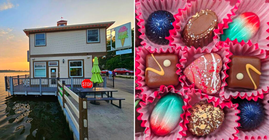 This Hidden Michigan Creamery Sits Over a Lake – Serving Rich Ice Cream and Handcrafted Chocolate Bars