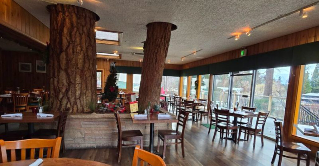 This Historic Oregon Restaurant Lets You Dine Beneath Giant Pine Trees Growing Through the Floor