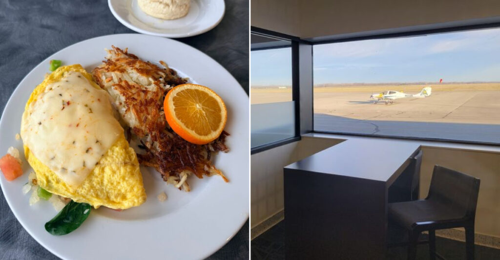 This Indiana Airport Diner Serves $10 Breakfasts With Small Planes Landing Just 20 Feet Away