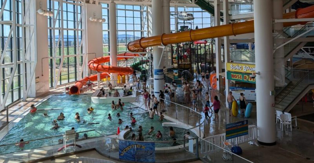 This Massive Oregon Resort Is a Family Dream With Water Slides, Indoor Waves, and Built-In Dining