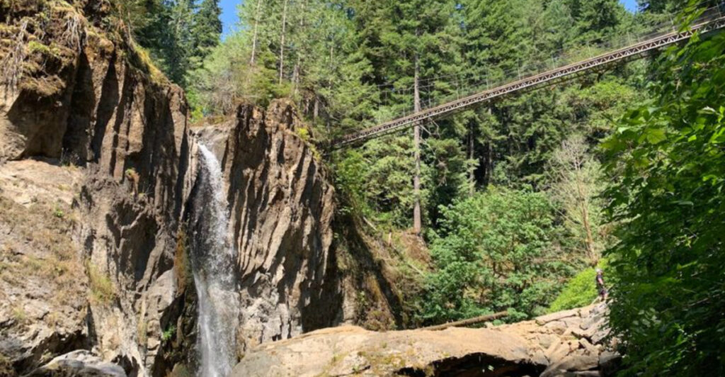 This Oregon Bridge Suspended Above the Forest Offers Breathtaking Waterfall Views