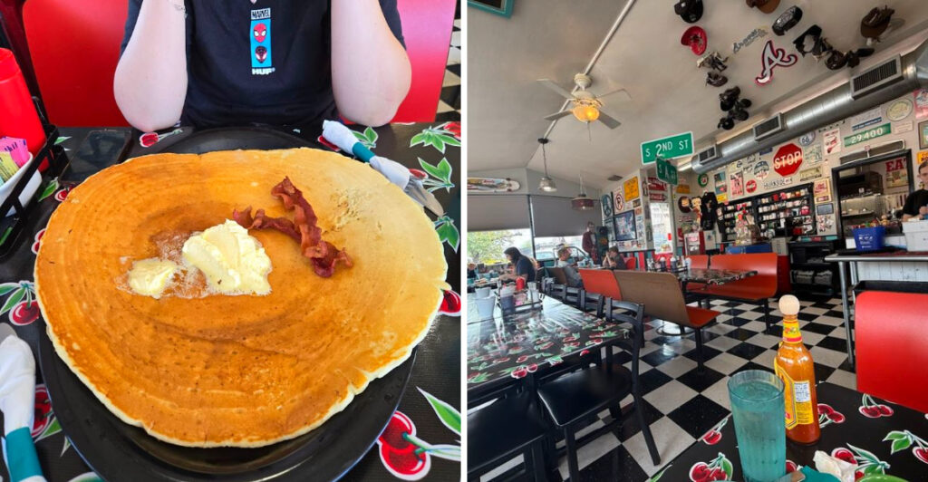 This Oregon Spot Serves Pancakes So Huge, They Don’t Even Fit on the Plate