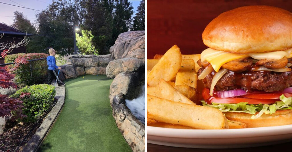 This Oregon Steakhouse Lets Families Enjoy Burgers and a Full 18 Holes of Mini Golf