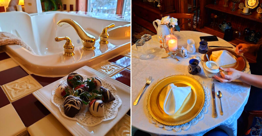 This Restored 1800s Mansion in Michigan Has Private Hot Tubs, a Spa Room, and Wine Every Night