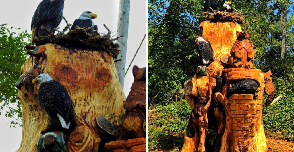 This Unique Oregon Destination Showcases Over 100 Painted Tree Creations
