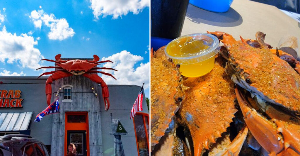 This West Virginia Crab Shack Has a Giant Crab on the Roof and Some of the Freshest Maryland Seafood Around