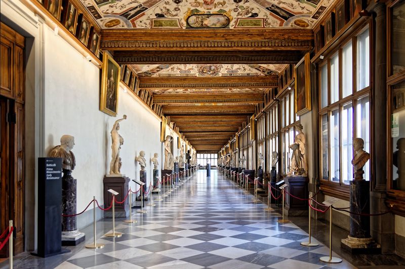 Uffizi Gallery – Florence, Italy (Opened to Visitors in 1765)