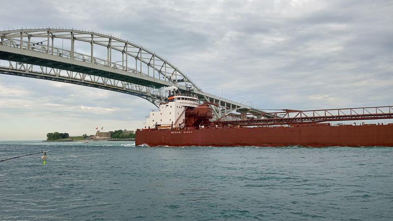 Watching the Great Lakes Freighters Roll Through