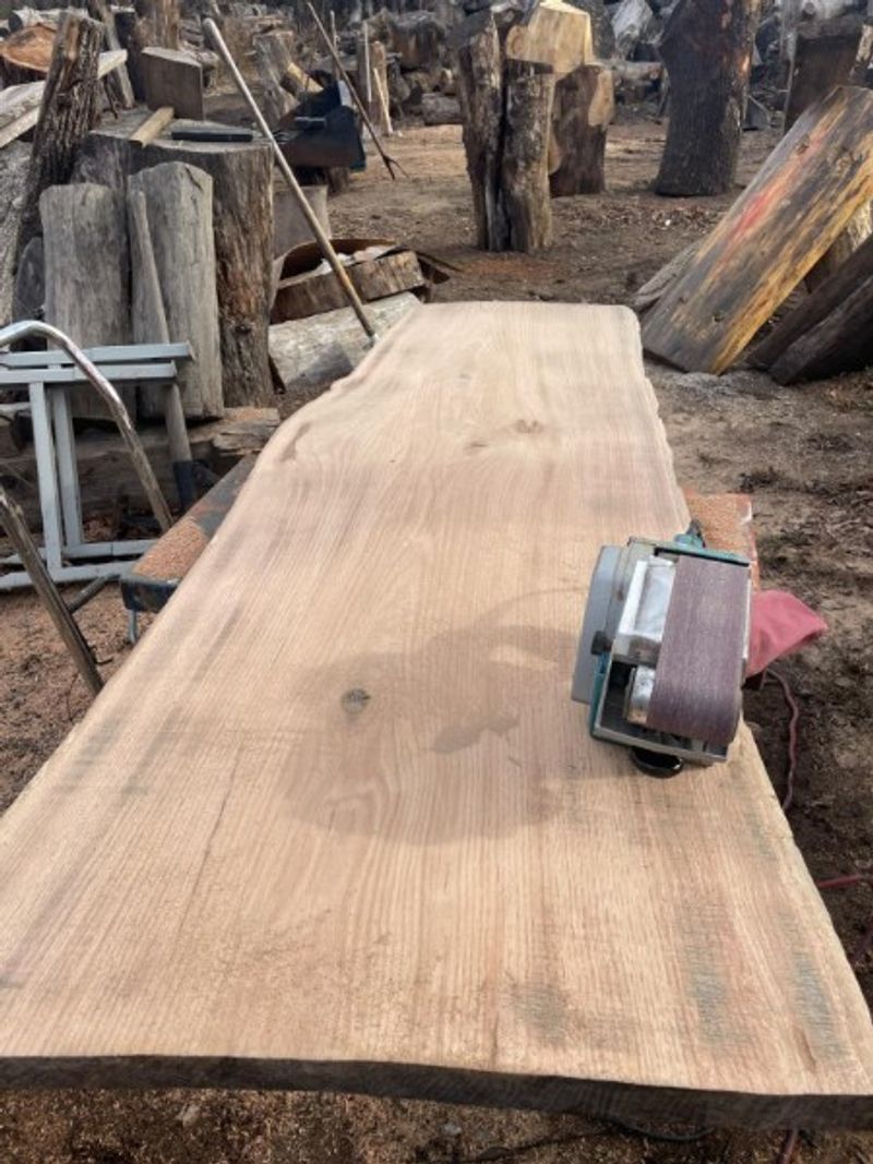 Wood Slabs and Raw Materials on Site