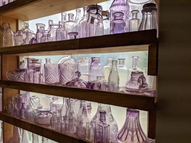 7,000 Bottles and Glass Turned Purple by the Sun 7,000 Bottles and Glass Turned Purple by the Sun